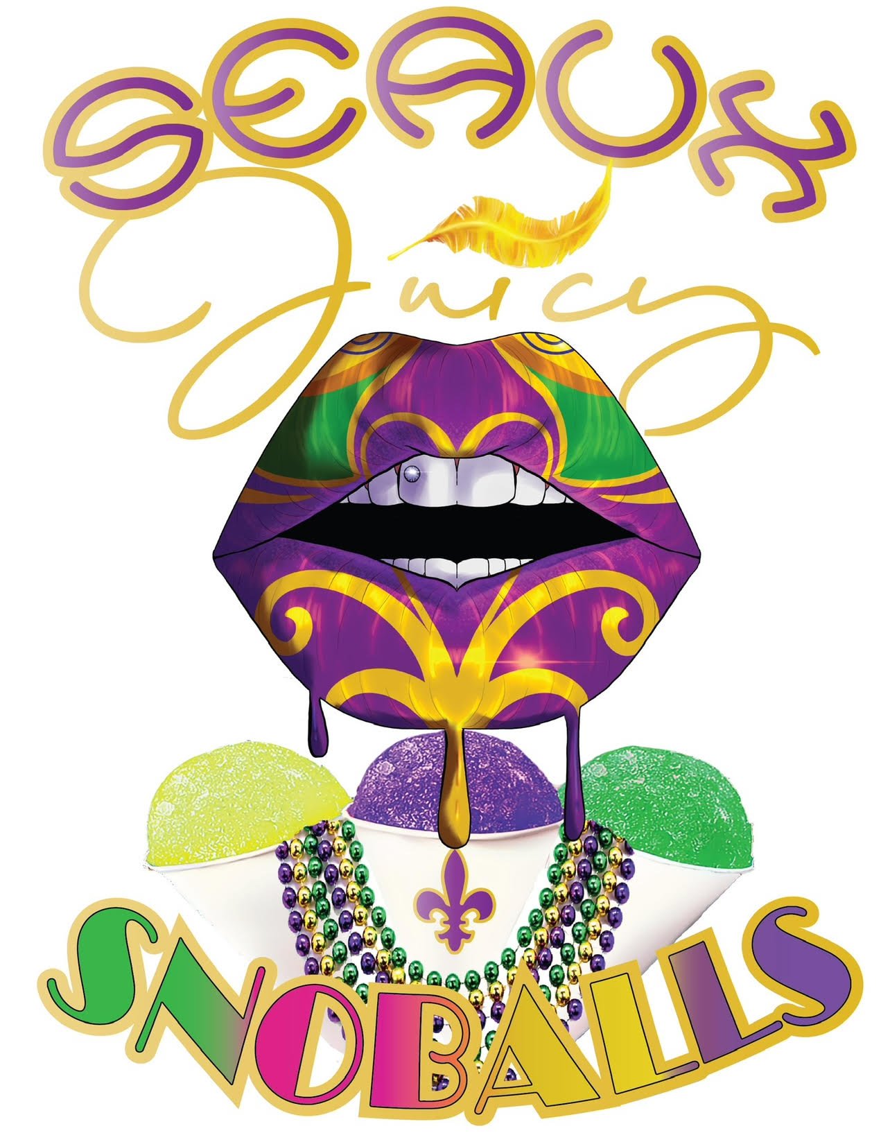 Seaux Juicy Snoballs Circular Logo