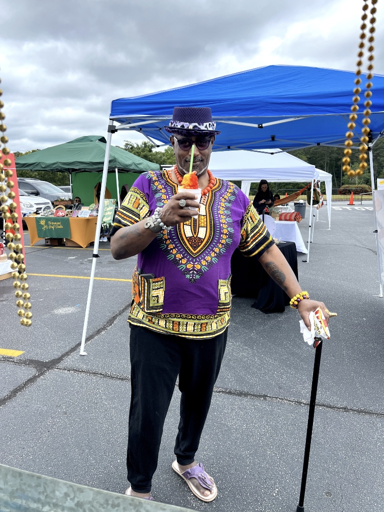 Happy guest at community festival event